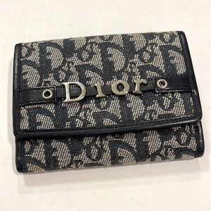 Dior vintage navy blue wallet.